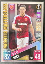 Declan Rice Midfield Masterclass 2021-22 Topps Match Attax #111- West Ham United