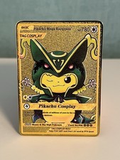 Pokemon Metallkarte Pikachu Maga Rayquaza Cosplay - Geschenk für Kinder