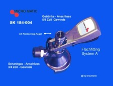KEG - Zapfkopf - Flachfitting - System A - Micro Matic