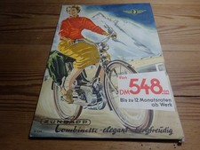 Alter Zündapp Combinette Aufsteller Pappschild Reklame historisch Moped