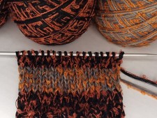 550 gr Orange-Gradient 65%Wolle GARNPAKET Strickwolle Handstrickgarn Wollpaket