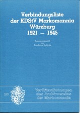 Studentica Verbindungsliste der KDStV Markomannia Würzburg 1921 - 1945