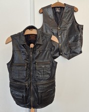 2x edle LEDERWESTE Gr.M Herren Lederjacke Motorrad Chopper Bekleidung echt Leder