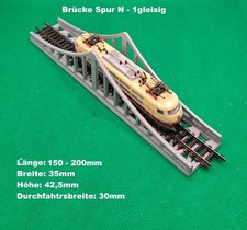 Brücke Spur N 6 Längen 1 gleisig - 3 tlg. Bausatz  -  3D Druck PLA 4 Farben (22)