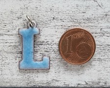 Vintage Buchstabe L Emaille