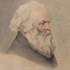 Pastell Bildnis Mann weißer