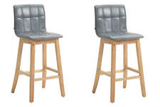 2er Set Barhocker Bregenz Kunstleder mit Lehne Tresenhocker Thekenhocker Hocker