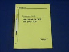 Wersi Wega / BA3209 Bedienfelder DX600/DX700