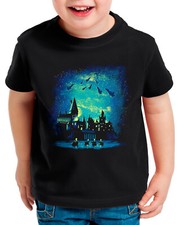 Zauberschule Kinder T-Shirt eule zauberstab besen zauberschule