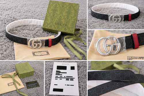 Gucci gürtel schwarz rot - gucci, schwarz/rot