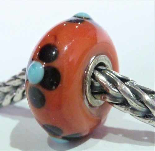 Trollbeads glas orange - trollbeads, mit