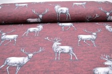 Dekostoff mit Hirschen Stoff