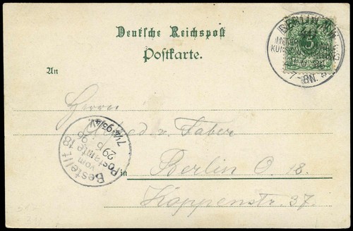 Berliner postgeschichte 1896 - berliner, postgeschichte,