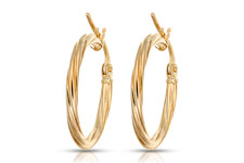 14 Karat massiv Gold gedrehte