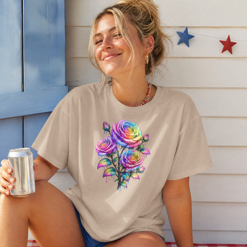 Neon rosen shirt blumen - neon,