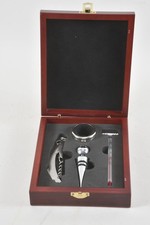 N90Z12- Gmünder Ersatzkasse Sommelier Weinöffner Set 4-tlg in Holzbox