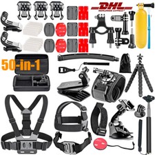 50tlg Set Action Kamera Zubehör Set Für GoPro-Hero 9 8 7 6 5 Session Black Sport