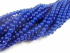 Jade dunkelblau 6mm blau Kugeln Perlen 1 Strang rund basteln auffädeln Schmuck