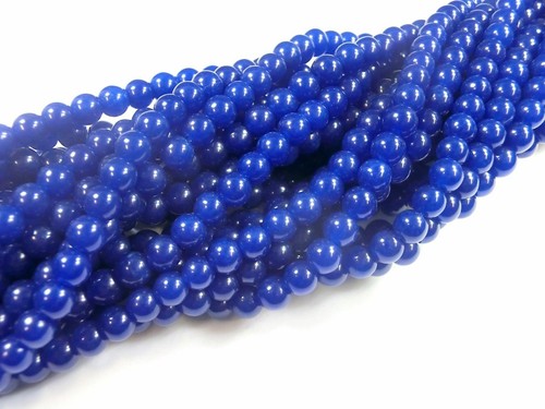 Jade dunkelblau 4mm - , blau