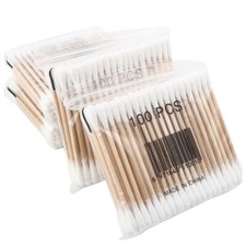 100x Wattestäbchen Bambus Watteträger Holzstäbchen Ohrreinigung Pflege Kosmetik