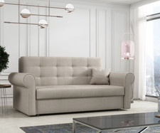Sofa Vivian Silver III Polstersofa Bettkasten Couch Schlaffunktion Moderne Stil
