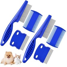 Flohkamm 6 Stück Katze Hund, Metall Zähne Haustier Kämme, Edelstahl Läusekamm..