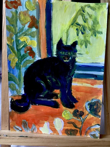 Malerei auf papier katze - malerei,