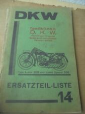 27087 DKW Ersatzteile Liste 14 Luxus 300 + Spezial 200 original 40 Seiten