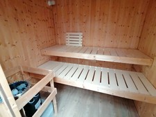 Karibu Sauna Typ Dilja mit Ofen mit integrierter Steuerung (3,6kW), 230 V 