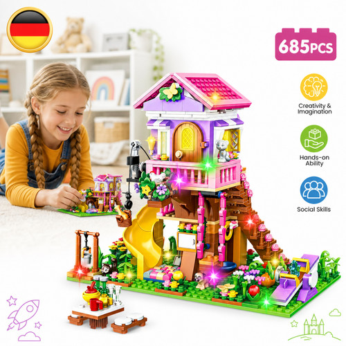 Rosa baumhaus bausteine - rosa,