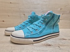 S.OLIVER EAST 1969 DAMEN SNEAKER CANVAS REIßVERSCHLUSS GR:39 UK:6 TÜRKIS