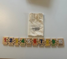 Zahlen Puzzle aus Holz -bunt von 1-10
