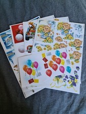 9x 3D Bastelset für Karten 