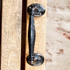 Möbelgriff, Schwarz, Möbelgriffe antik - Schubladengriff, Stoßgriffe - 16,0 cm