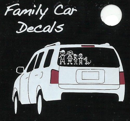 Family car sticker - family,