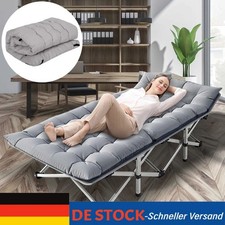 190cm Feldbett Klappbares Campingbett Mit Matratze & Tragetasche für Erwachsene
