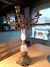 Kerzenständer,Messing,Marmor