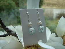 Silver earrings with Murano
