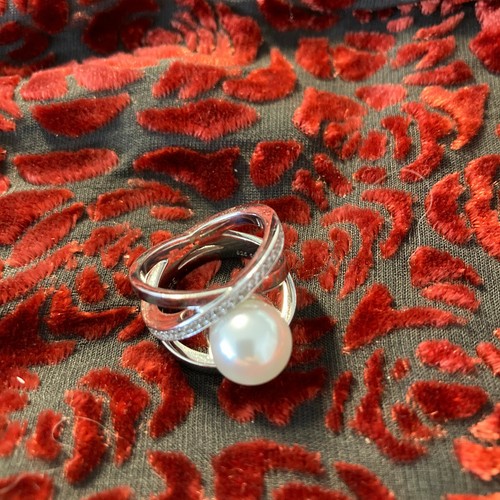 Jette damenring mit perle - mit,
