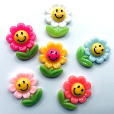 6 große Blumen Dekosteine