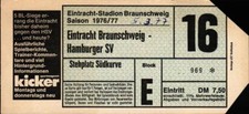 Ticket BL 76/77 Eintracht