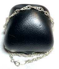 Klassische unisex Singapur Halskette 925 Silber Kette L 45 cm B 4 mm wie neu