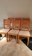 6 Esszimmerstühle Stühle Kernbuche massiv geölt gebraucht