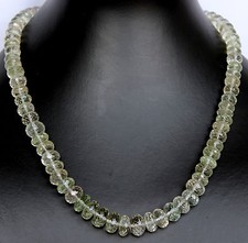 PRASIOLITH Kette, edelsteinkette,AAA Qualität,grüne amethyst Schmuck Rondell