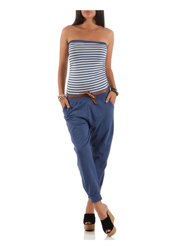 Damen jumpsuit gestreift - jumpsuit,