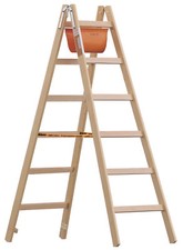 Layher Holz Sprossenstehleiter