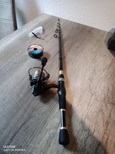 Angelruten ,Spinruten ,2,10 m ,mit Rolle und Angelschnur.