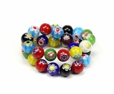 Millefiori Glasperlen Rund