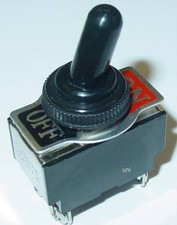 Leistungsschalter + Schutzkappe Kippschalter, 2-polig,  EIN-AUS, 250V/10A, S27K