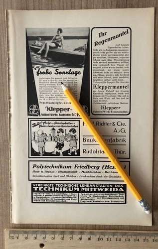 Werbung 1930 klepper - werbung, faltboot